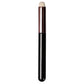Black and white makeup brush on a white background